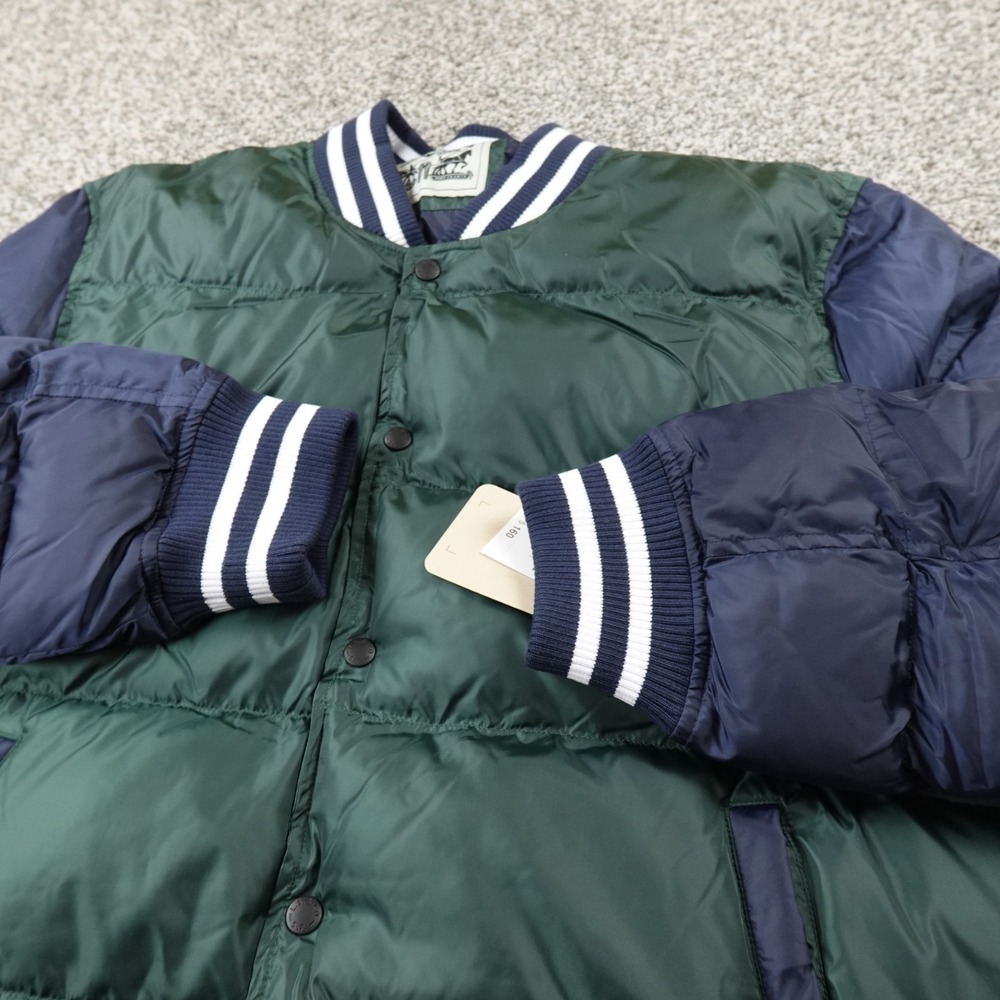 NEW Levis Jacket Mens XL Green Blue Puffer Coat Varsity Bomber Quilted Insulated